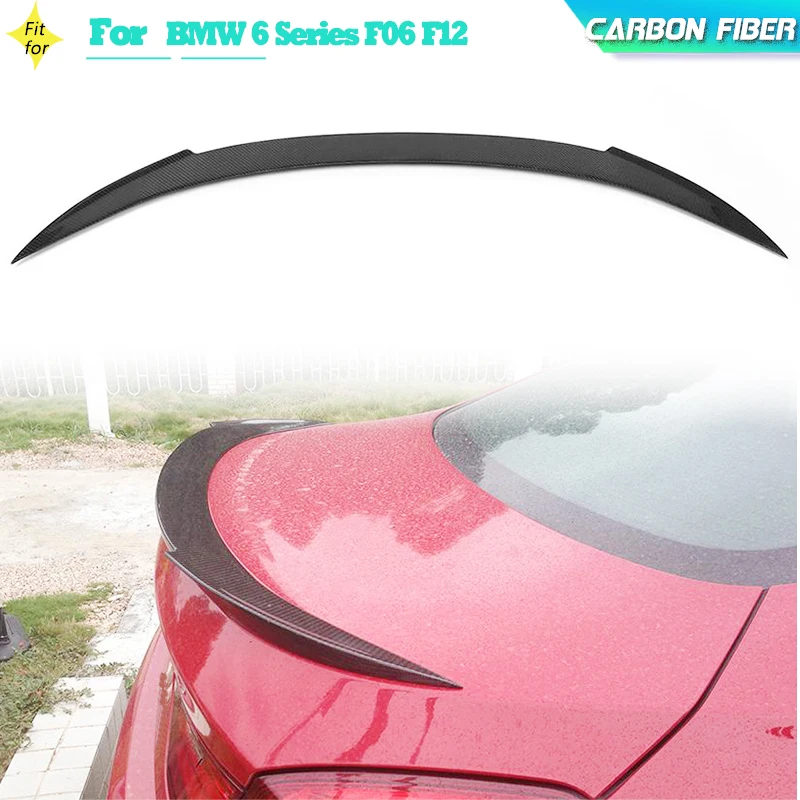 

For 6 Series Carbon Fiber Car Rear Rrunk Boot Lip Spoiler Wing for BMW F06 F12 F13 M6 640i 4 Door 2013 - 2016 Rear Trunk Spoiler