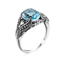925 sterling silver graduates rings roman restoring ancient ways fine carving aquamarine finger rings