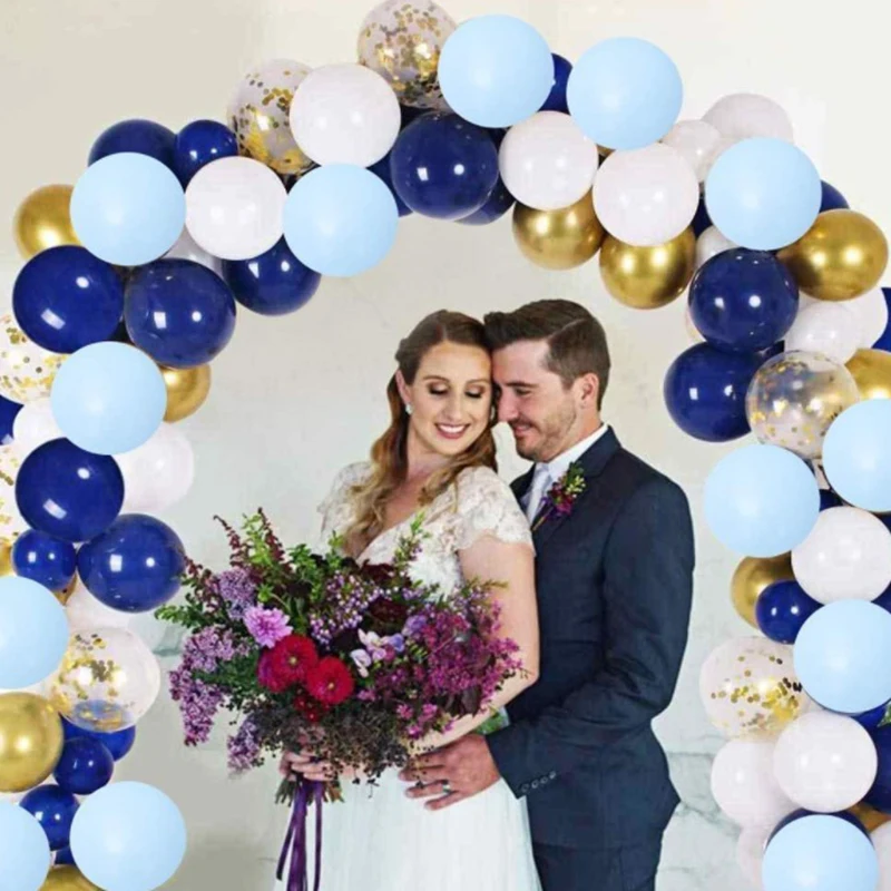 

Праздничная хижина, Синий воздушный шар, оформление арки, 94 шт., синие, белые, золотые, латексные конфетти воздушные шары, упаковка, техническ...