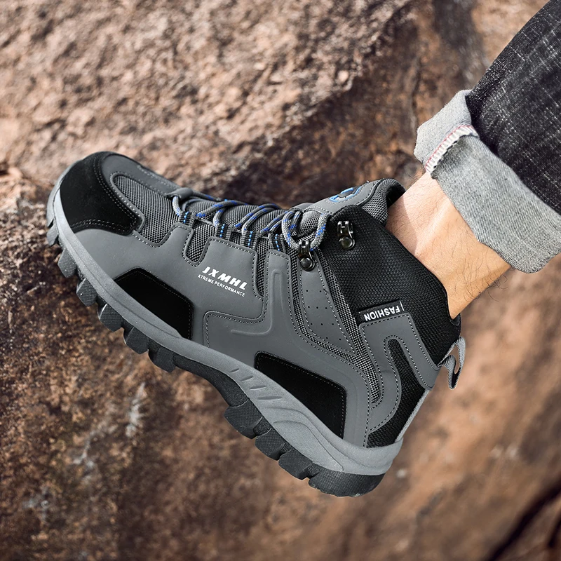 Waterproof Hiking Shoes Unisex High Top Winter Boots Non-slip Outdoor Sports Trekking Climbing Sneakers Durable Hunting Boots