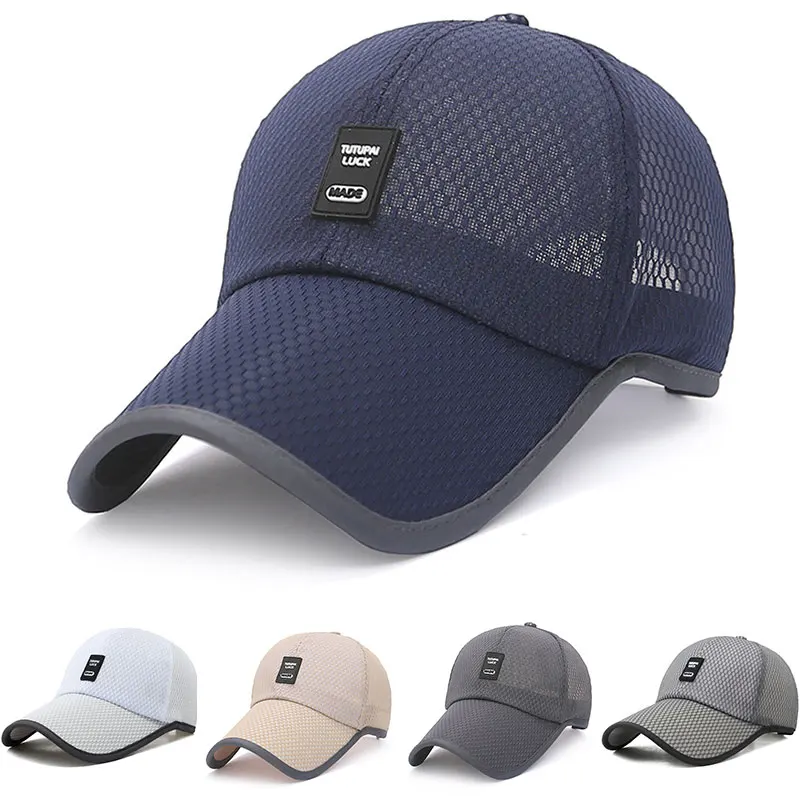 

New Men Women Summer Baseball Cap Hiphop Hat Sunproof Caps Quick Drying Hats Adjustable Outdoor Breathable Sport Snapback Hats