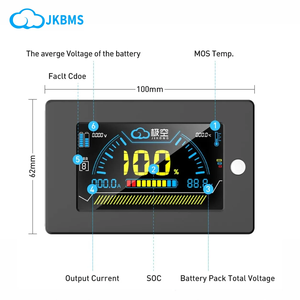 Фото Дисплей JIKONG JK BMS LCD 3.2