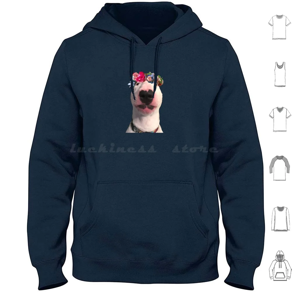 

@Puppernelson : Flower Child Hoodie cotton Long Sleeve Puppernelson Bull Terrier Nelson The Bull Terrier Nelson Nard Dog Dog