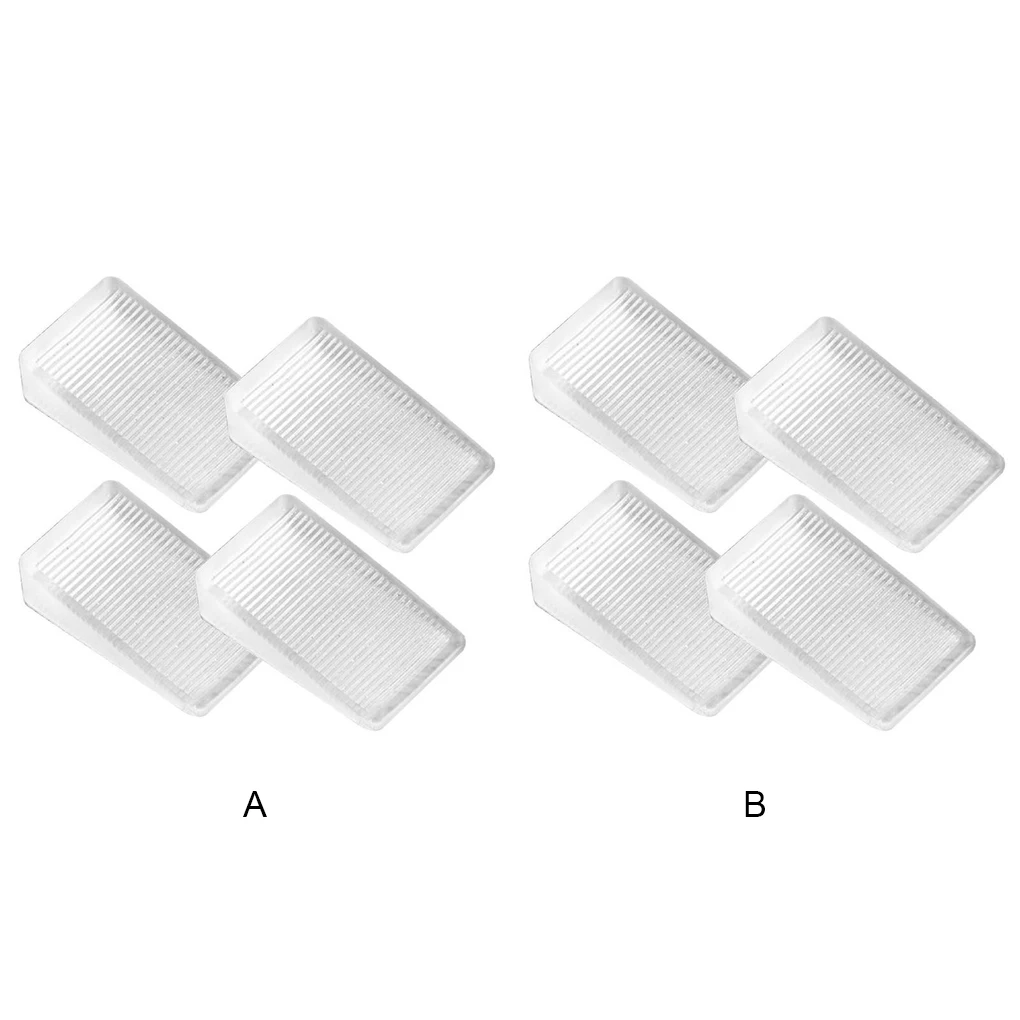 

4Pcs PVC Table Shim Portable Japanese Style Transparent Nonslip Office Chair Sofa Bed Closet Pad Part Accessories
