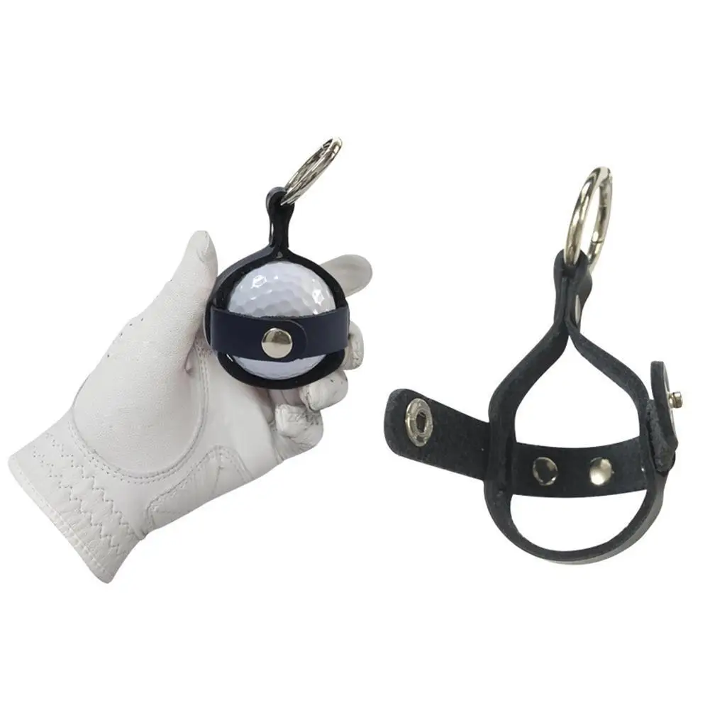 

Abrasion Resistant Cowhide Golf Ball Bag Quick Access Stylish Soft Golf Ball Protective Case Portable Outdoor Golf Accessories