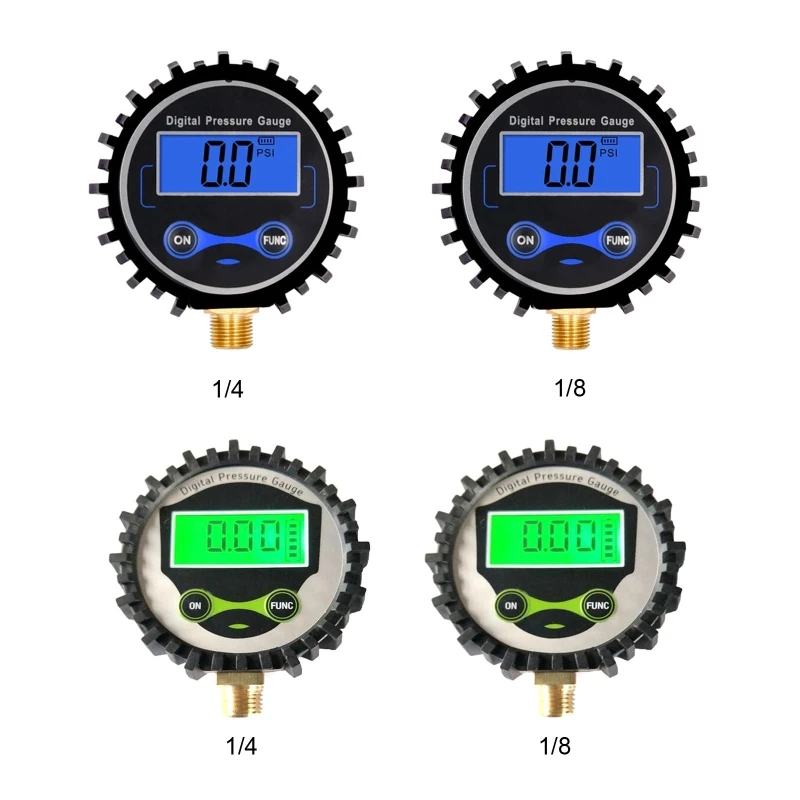 

Professional Digital Pressure Gauge 1/4'' NPT Bottom Connector & Protector