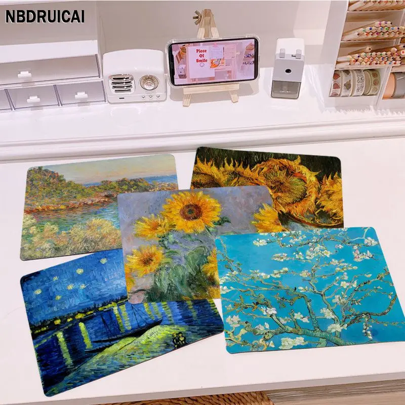 

Van Gogh Oil Painting Custom Skin Table Mat Student Mousepad Computer Keyboard Pad Games Pad Desk Mat Writing Desk Mats