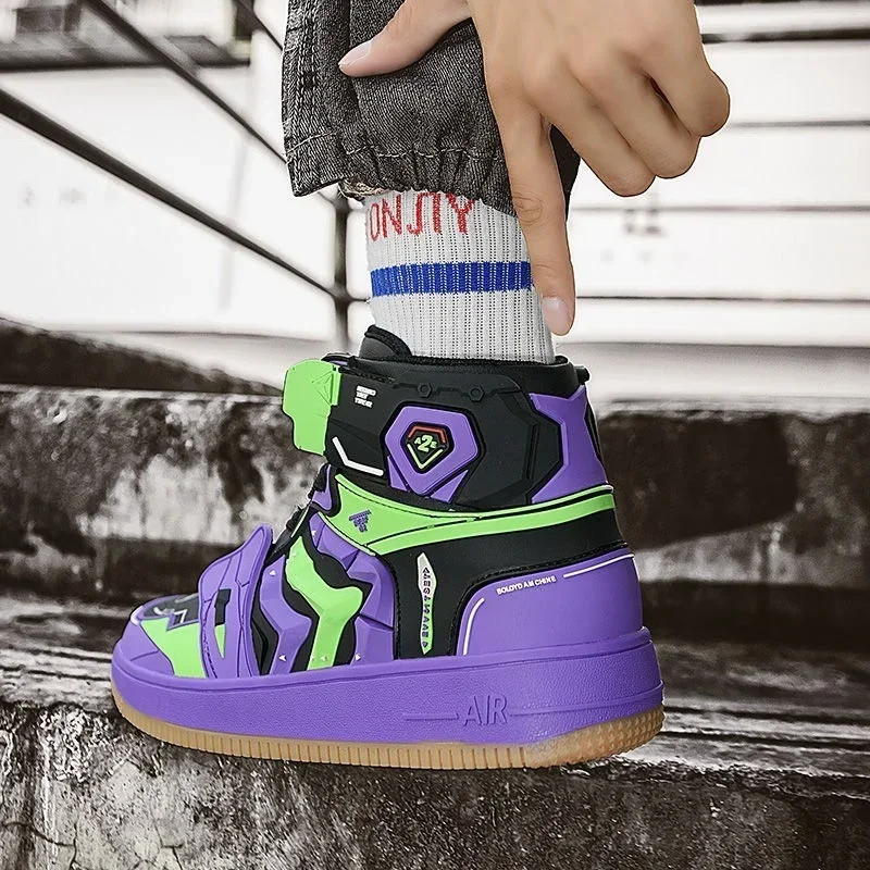 Мужские баскетбольные туфли EVANGELION роскошные модные дышащие кроссовки