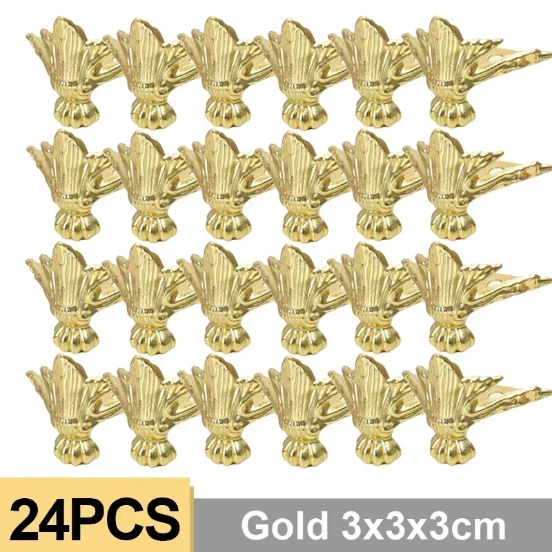 

4/24 шт., угловая защита для коробки, антикварные ювелирные изделия, декоративные коврики для ног, деревянные коробки, опорные основания, треугольная резная защита для углов