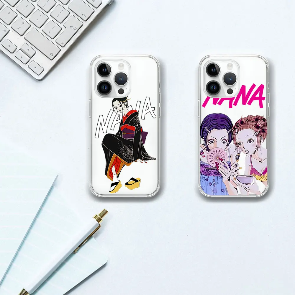 Comics N-Nana Osaki Transparent Phone Case For iPhone 12 11 14 13 15 16 Pro Max Plus Shell