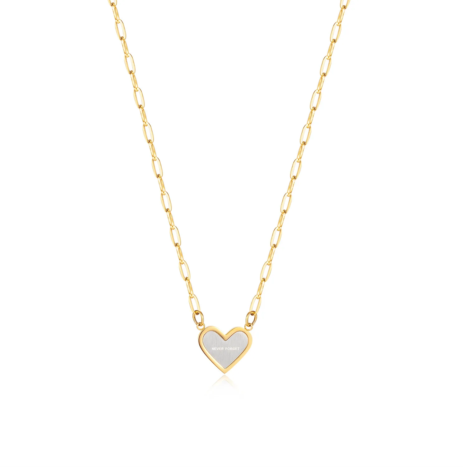 

Jewelry Wholesale Fashion Simple Heart Clavicle Chain Ins Stainless Steel Necklace for Women
