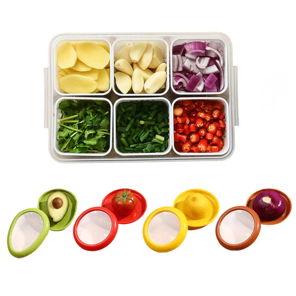 

Food And Vegetable Storage Box Safe Convenient Design Drain Quickly Use Alone Easy To Use Kitchen Supplies Grid Storage Box Cozy