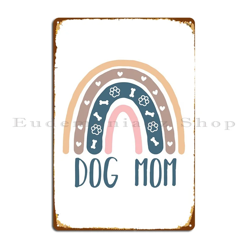 Милая собака мама Радуга собака металлические знаки стена пещера паб кинотеатр Железный Знак оловянный знак плакат