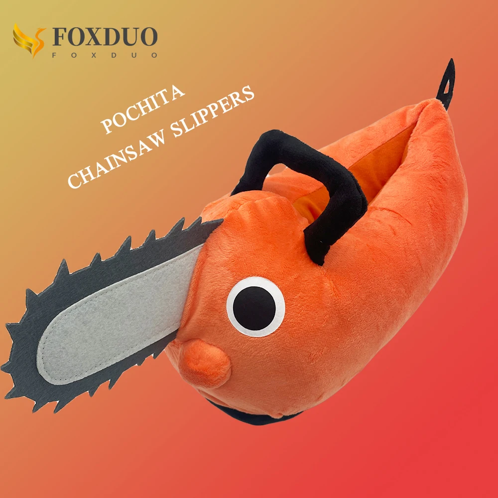 

Unisex Slippers Anime Chainsaw Pochita House Slippers Memory Foam Slipper Fabric Sole Women Man Kids Home Slippers Plush Shoes