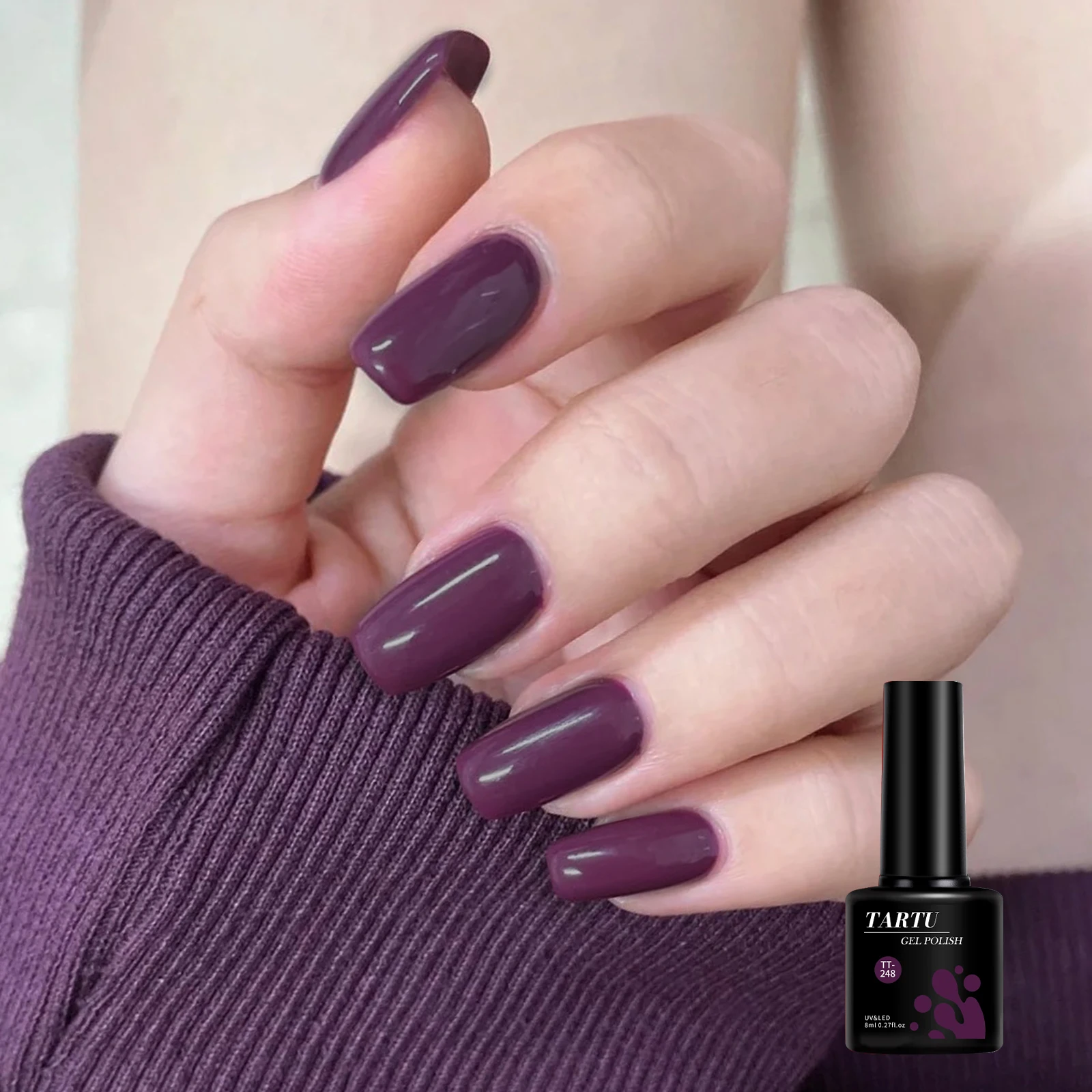 TARTU 8 мл Гель-лак для ногтей Бордовый красный коричневый шоколадный Nail Art Soak Off UV/LED