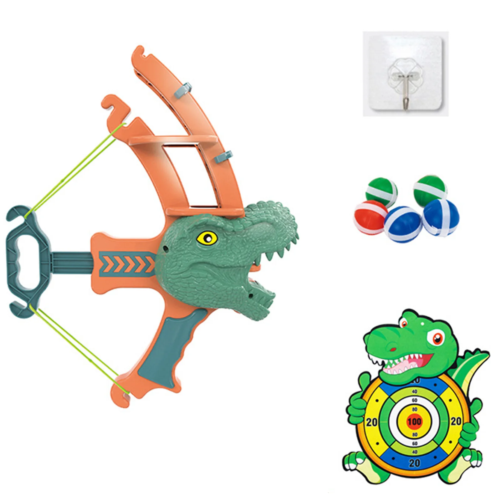 

Dinosaur Catapult Sticky Ball Toy Easy To Use Target Practice Toys For Boys And Girls Parent-Child Interactive Hand Throwing