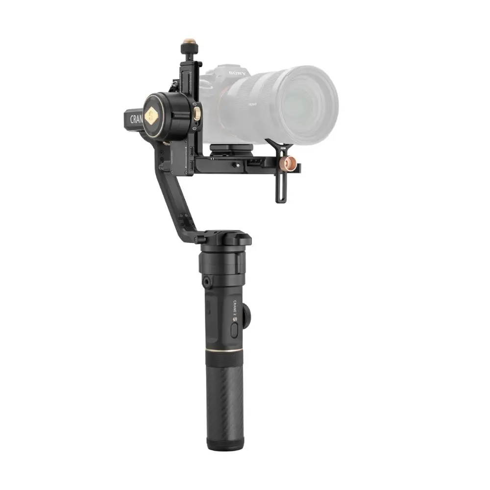 Фото Стабилизатор Zhiyun Crane 2S 3-осевой ручной для камер Canon, Nikon, Sony, Panasonic, DSLR, 80D, 90D, BMPCC 6K, 5D3 №5