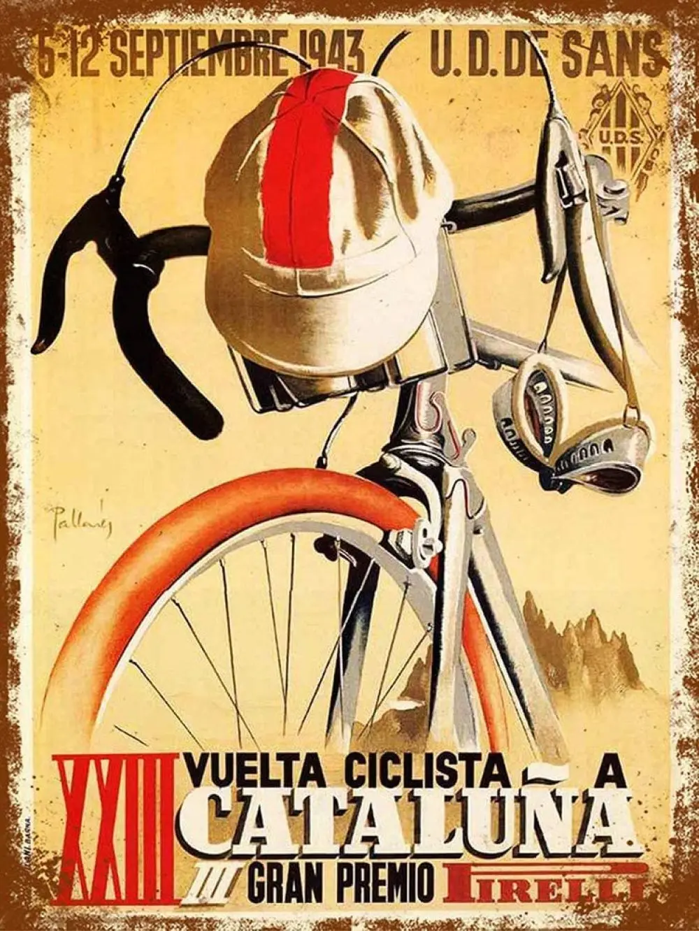 

Cataluna Cycling Vintage Tin Sign Art Iron Painting Rusty Poster Decoration Aluminum plaque