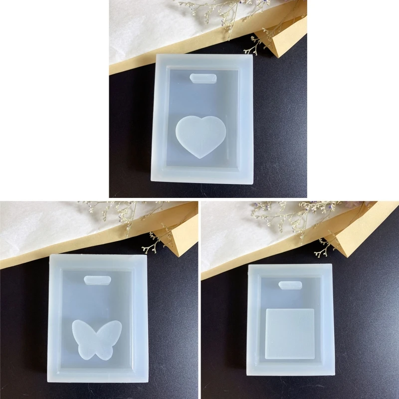 

Silicone Molds for Resin Rectangle Doorplate Epoxy Crystal Heart Mold DIY Tablet Pendant Door Hanging Pendant Making