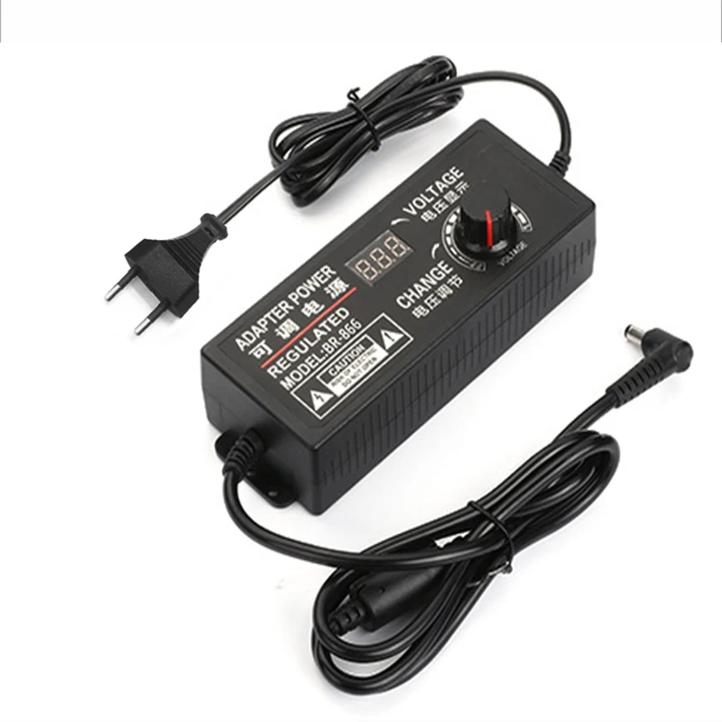 

Adjustable Adapter AC 100-220V to DC 3-24V 5A Power Supply Universal ac/dc Adapter with Display Screen