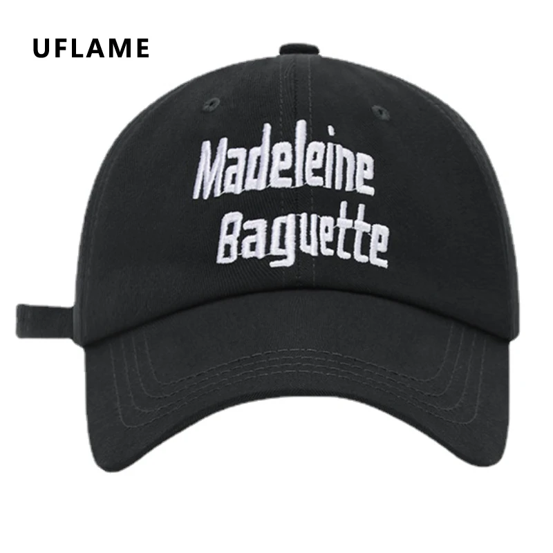 

Personality Letter Embroidery Baseball Cap for Women Men Cotton Summer Sunscreen Caps Soft Top Caps Student's Decoration Bone