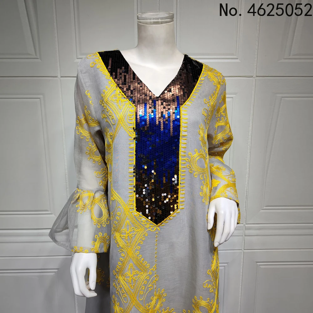 Ramadan Dubai Abaya Muslim Embroidery Party Long Dress Women Kaftan Moroccan Evening Gown Turkish Islamic Clothing Djellaba