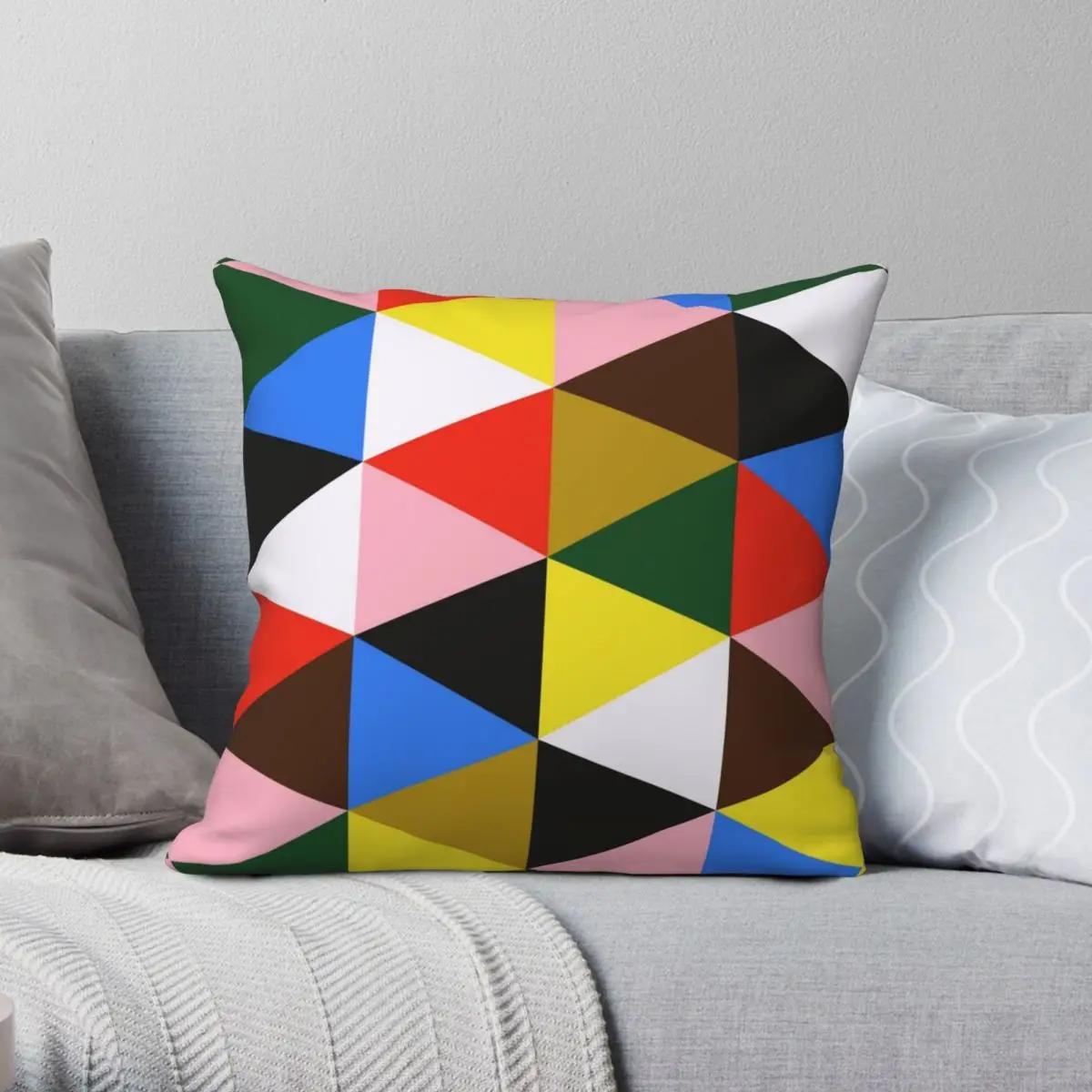 

EAMES Square Pillowcase Polyester Linen Velvet Creative Zip Decor Throw Pillow Case Home Cushion Cover