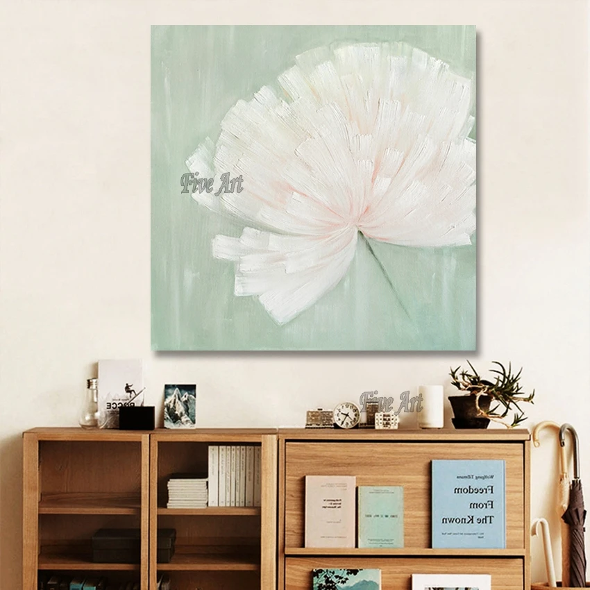 

Simple Abstract Flower Art Oil Painting For Living Room Restaurant Wall Decoration Modern Canvas Wholesale Home Decor Unframed
