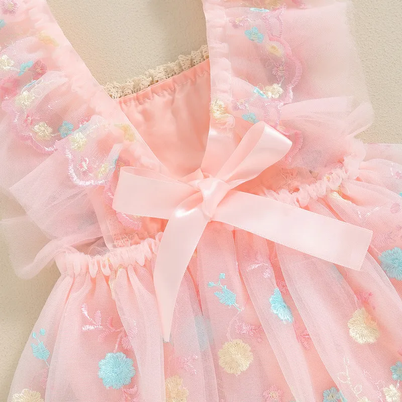 Летний комплект из 2 предметов для маленьких девочек сетчатый комбинезон с