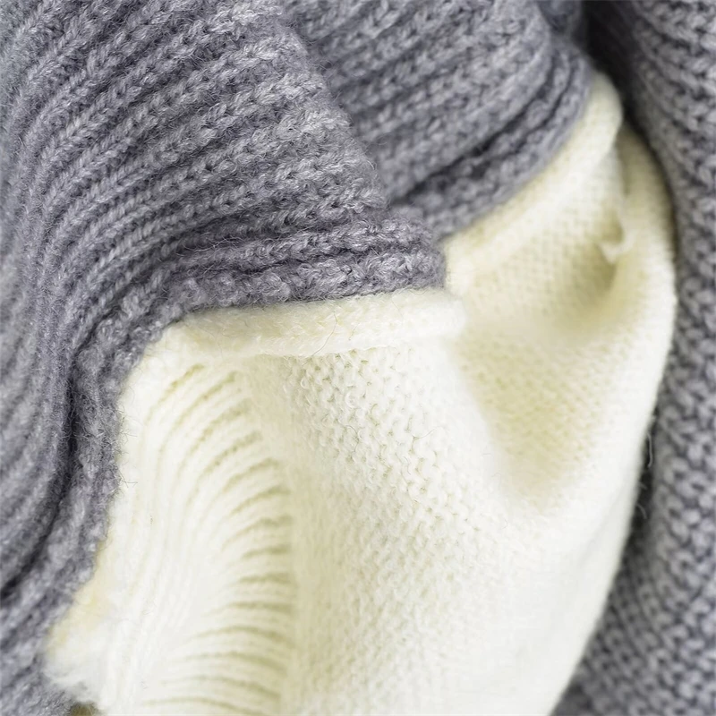 KEYANKETIAN 2024 Autumn/Winter New Women's Fake Two Patchwork Sweaters Leisure style Buttons Decoration V-Neck Pullover Knit Top