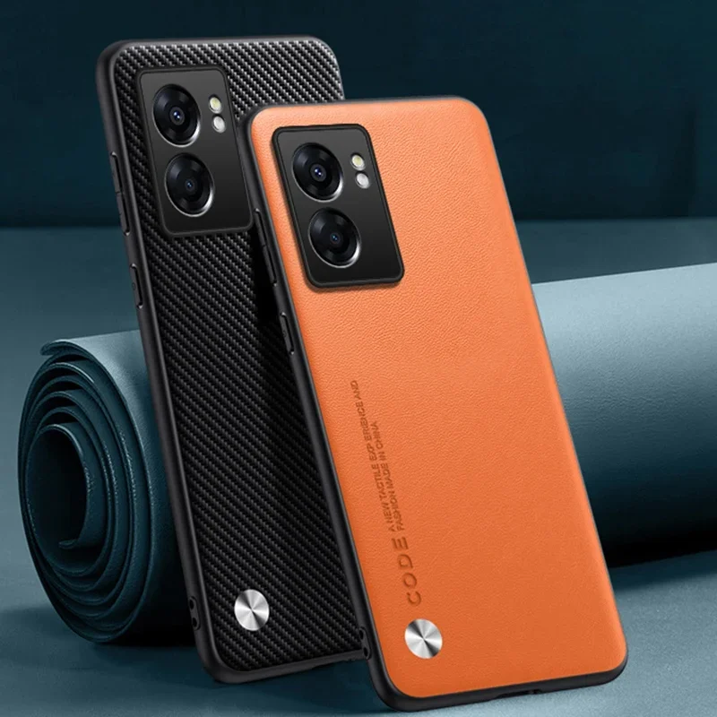 Роскошный чехол из искусственной кожи для OPPO A57 A77 4G 2022 A97 матовый силиконовый