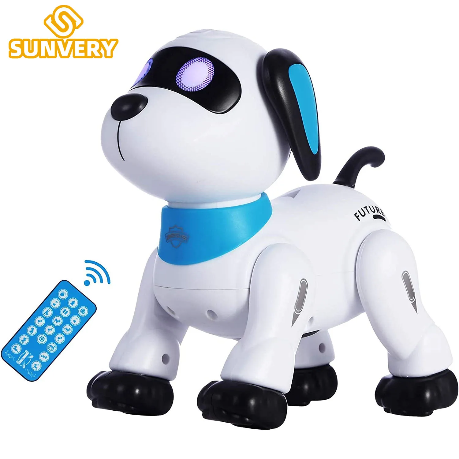 

Remote Control Robot Dog Toy Programmable Interactive Smart Dancing Robots RC Stunt Dog with Sound Electronic Pets Toys for Kids