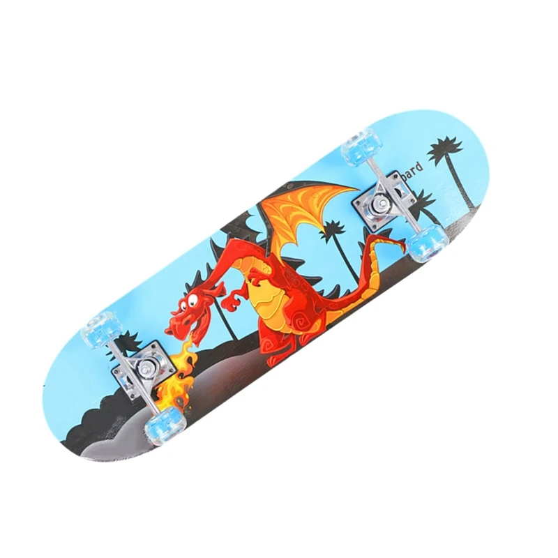 

72Cm Skateboard Beginner Kids Cartoon Skateboard Wood Deck Skate Board Outdoor Long Board Double Rocker Skateboard