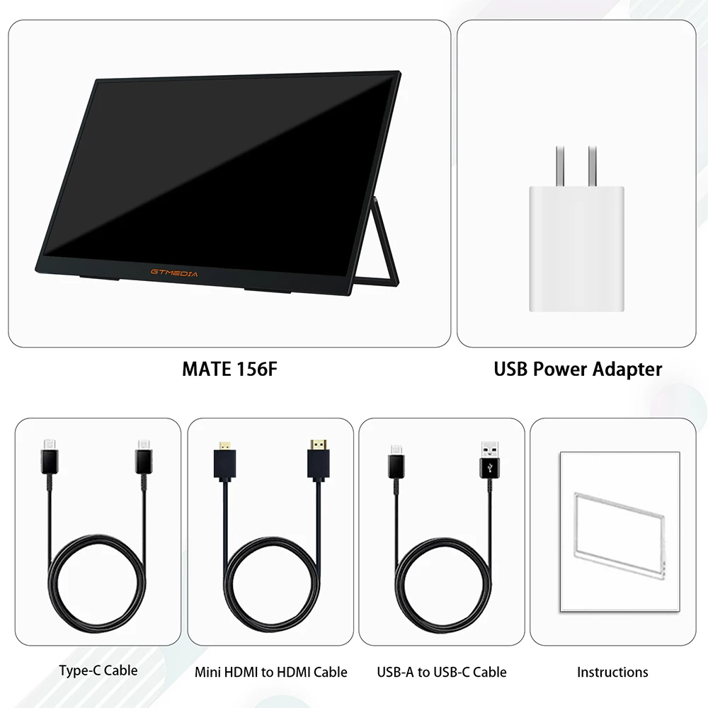 Портативный монитор GTMEDIA GAME MATE 173 для ПК игр 17 3 дюйма 2 5 K с Type C мини-HDMI дисплей