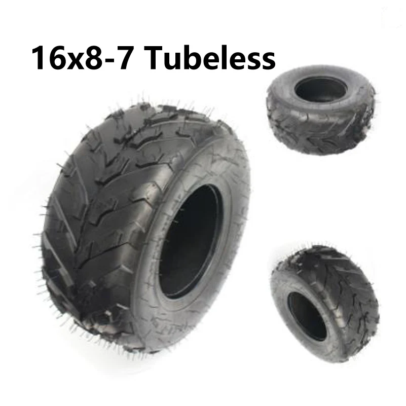 

1pc Four wheel motorcycle atv small ox atv 16x8-7 tyre 7 vacuum tire Go Kart Knobby Tubeless Tire