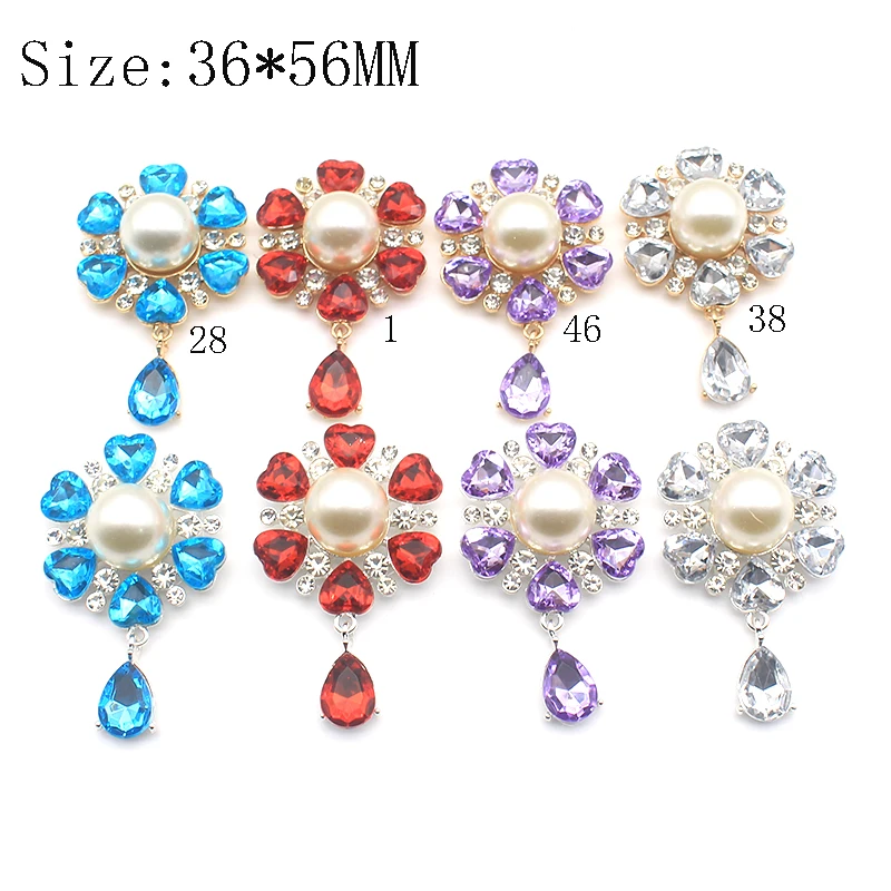 

Новинка 36*56 мм 2 шт./лот с плоским основанием, подвеска из сплава со стразами, украшение для одежды «сделай сам», металлическое украшение из ж...