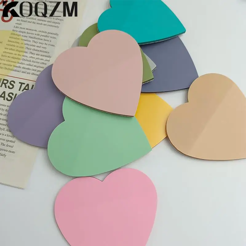 

50PCS Love Sticky Note Color Morandi Translucent Transparent Sticky Note Notepad Notepad Sticker Paper List Waterproof Student