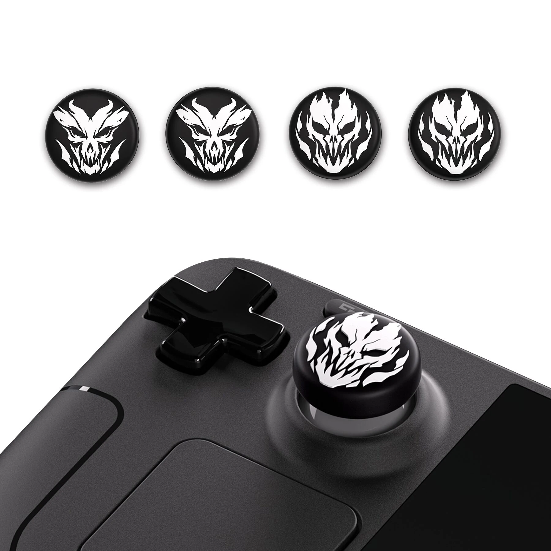 

PlayVital Silicone Thumbsticks Grips for Steam Deck, Thumb Grip Caps Joystick Caps for Steam Deck - Demons Series