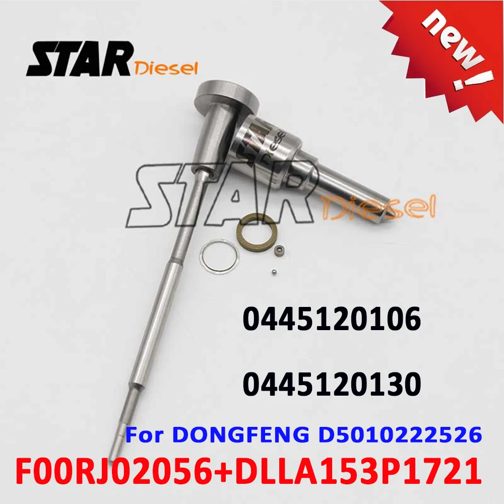 

0445120106 Diesel Injector 0445120310 Repair Kits Nozzle DLLA153P1721 Control Valve F 00R J02 056 For DONGFENG D5010222526