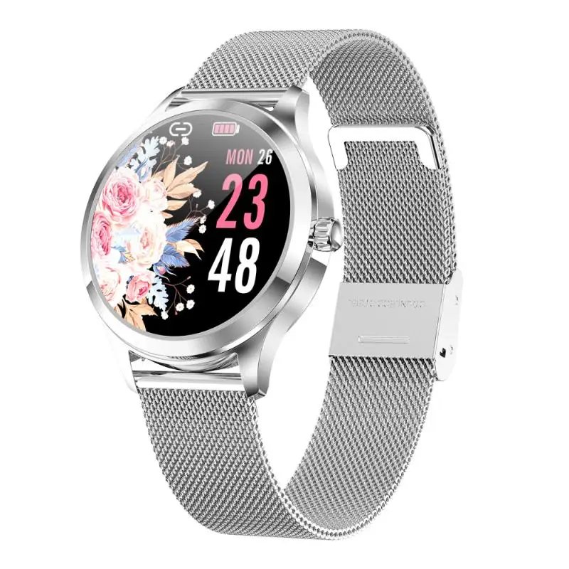 

LW07 Women Smart Watch Watch Face IP68 Round Screen Full Stainless Heart Rate Tracker Lady Girl Smartwatch VS KW10