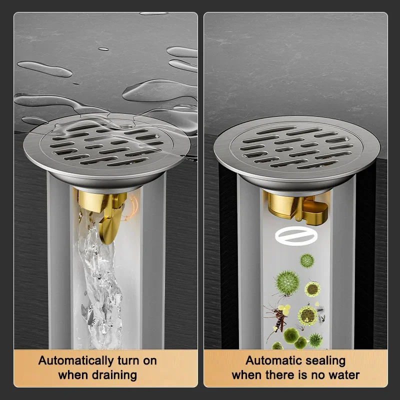 Настенный Слив для пола из нержавеющей стали с защитой от запаха