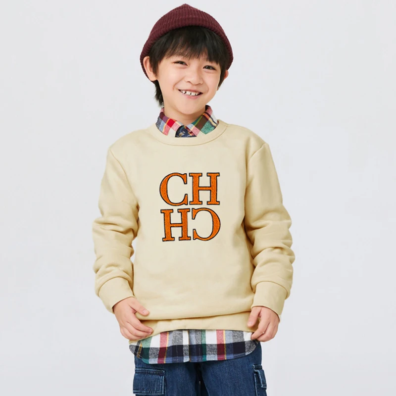 

2023 New Children Sweatshirt Luxury Design Casual Jacket Long Sleeve Sweater Soft Comfortable Sportswear Tops Sweatshirt Kids