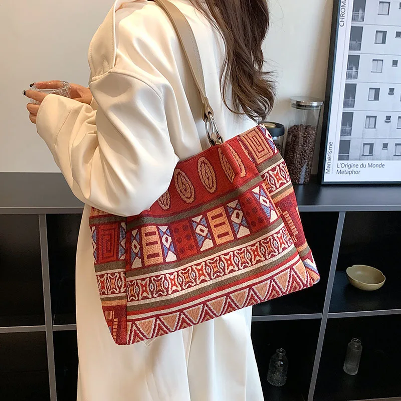 Новая модная вместительная сумка новая дорожная сумка-тоут в этническом стиле