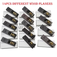 14pcset ebony wood small planecarpenter toolwoodworking hand planers different bottom