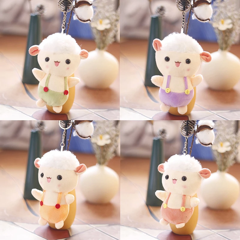 

1PC Small Sheep Plush Doll Toy Lamb Bag Pendant Keychain Gift Cute Little Lamb Toy Pendant Plush Toy