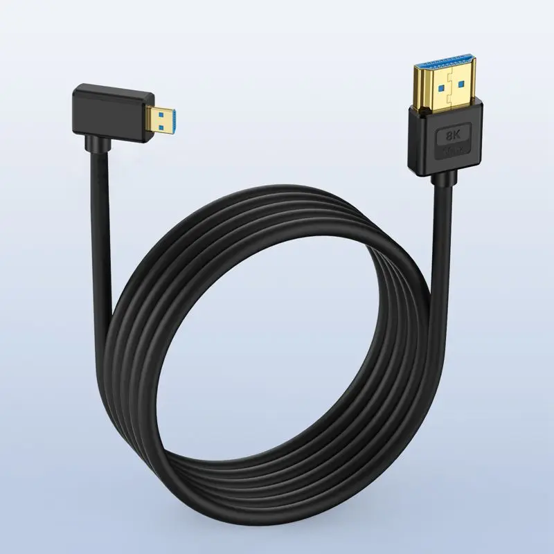 Совместимый силиконовый кабель Micro HDMI к Версия 2 1 Соединительный высокой