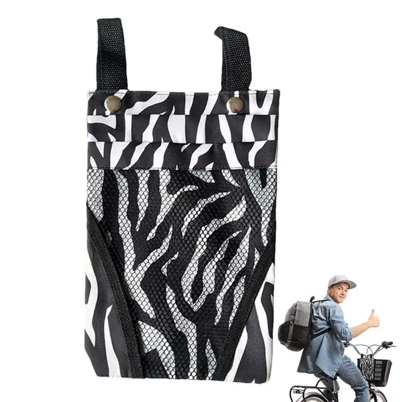 Bike Storage Hanging Basket Detachable Multifunctional Bike Pouch With Mesh Bike Pocket Mobile Phone Water Bottle Storage Bag