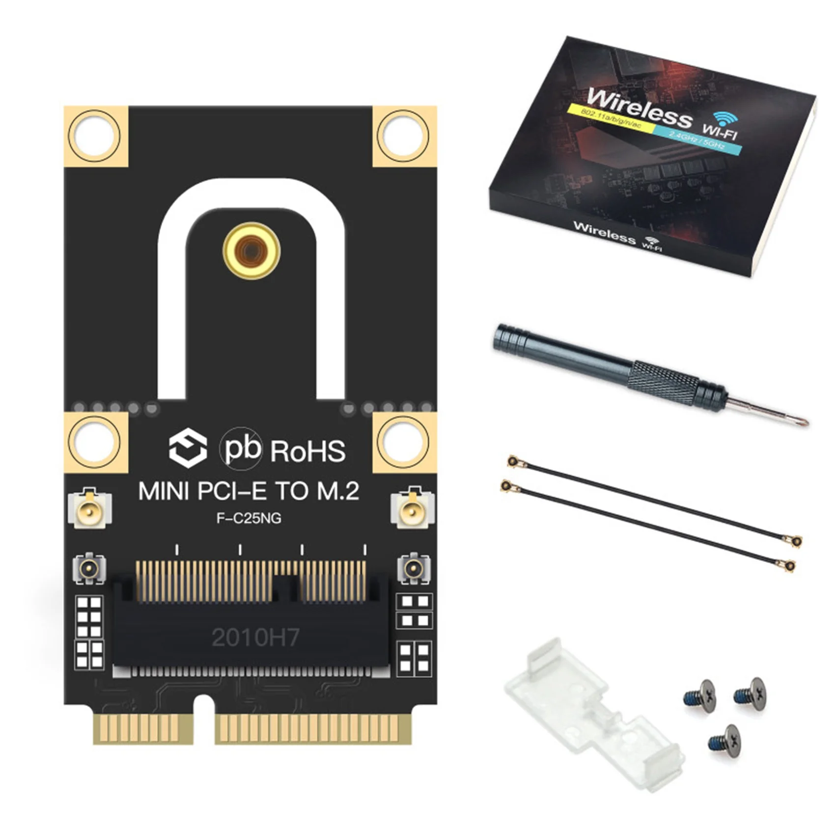 M.2 NGFF к Mini PCI-E (PCIe + USB) адаптер для Bluetooth Wifi Wlan беспроводной карты Intel AX200 9260 8265 Ноутбук.