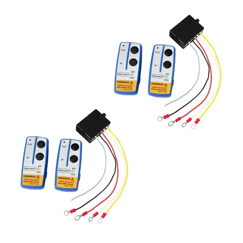 

4-кратный Беспроводной Выключатель для лебедки с дистанционным управлением, подъемные ворота, гидравлический насос, самосвал 12 В, буксирово...