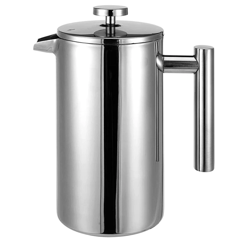

French Presses,French Press Coffee Maker Upgrade Rust-Free Stainless Steel Triple Filters Insulated Coffee Press1000Ml